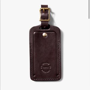 Filson leather luggage tag